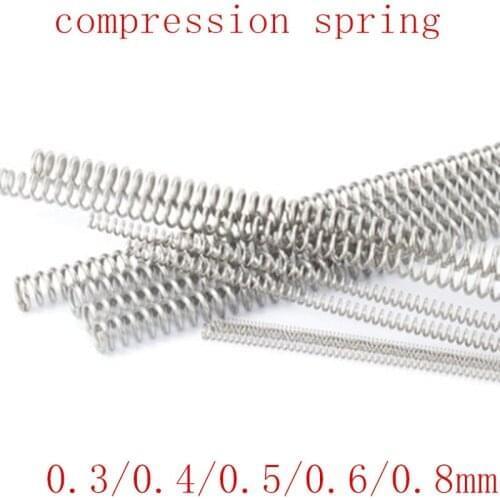 2-5pcs/lot Y-type Compression Spring 0.3mm 0.4mm 0.5mm 0.6mm 0.8mm 1.0mm 304 Stainless Steel Long Spring length 300mm