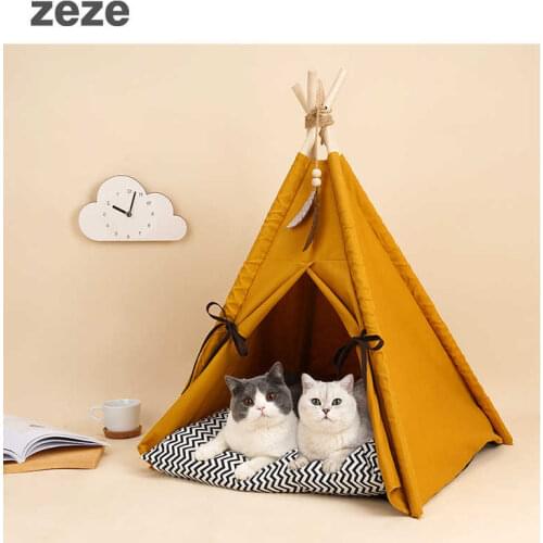 2021 Pet Tent Cat Litter Mat House Dog Tent Four Seasons Cat Dog Bed Cat House Semi Enclosed Dog Cat House Pet Products New