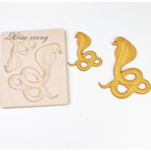 3D Snake Silicone Molds Fondant Chocolate Cake Decorating Tools DIY Sugarcraft Cupcake Topper Candy Polymer Clay Moulds M1028