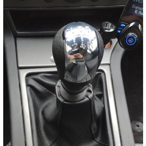 5/6 Speed Chrome Gear Shift Knob Lever Pen Gaiter Boot Cover For Opel Vauxhall Vectra C Vectra B Corsa Astra 2002 2003 2004 2005