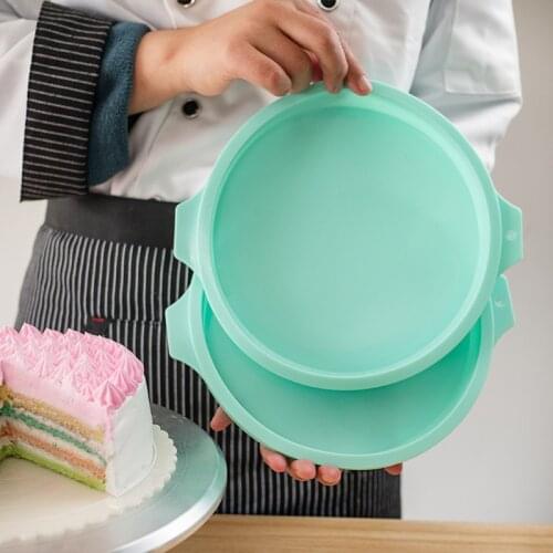 6/8 inches Silicone Layered Cake Mold Round shape Silicone Bread Pan Toast Bread Mold Cake Tray Mould Non-stick Baking Tools
