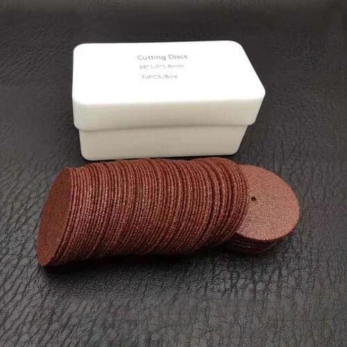 70PCS Dental Lab Separating Discs Abrasives For Ceramic Crown Cutting, Jewelry Watch Cutting Polishing Tools 38X1.0mm