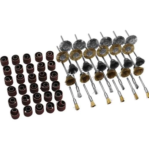 98pcs/set Polishing Abrasive Tools Kit Wire Polishing Brush Abrasive Head Cleaning Remove Rust Polishing Grinding Head Tools