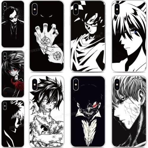Black White Anime Cover For Samsung Note 20 Pro S20 Ultra S11E S11 Plus A01 A11 A21S A31 M31 M11 A90 A41 A51 A71 A70 A50 Case