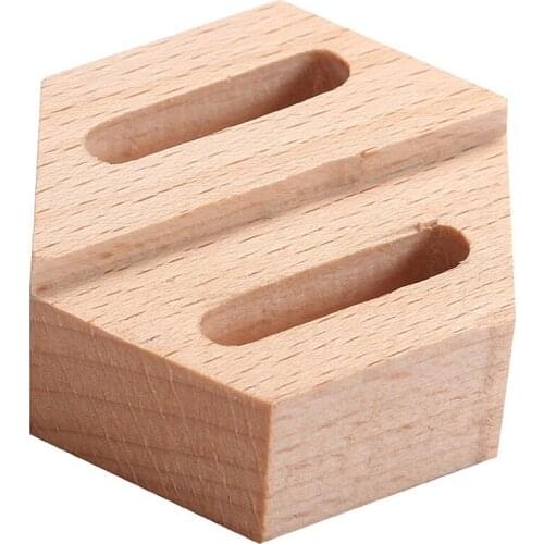 Wood Ring Show Ring Box Proposal Wedding Ring Seat Wooden Ring Box Geometry Wooden Block Display Stand
