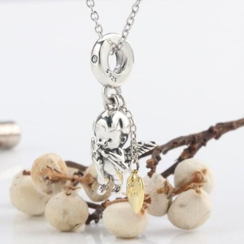 Valentines Day Sterling Silver Pendant S925 Cupid Pendant A Love God Arrow Pendant Girl Original Beads Charms