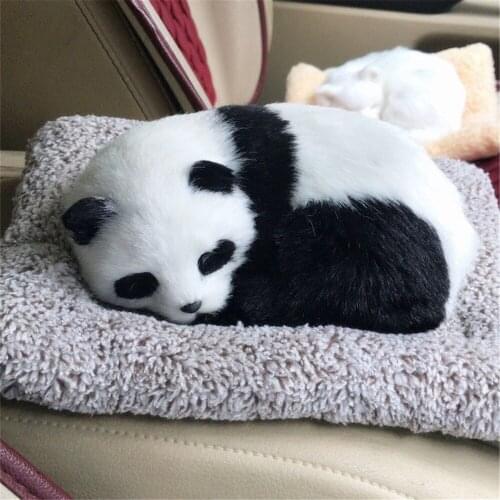 Fancytrader Cute Animals Cat Fox Dog Panda Lying on Blanket Toys Purify Air Cars Decoration Doll 20x14cm 11Models