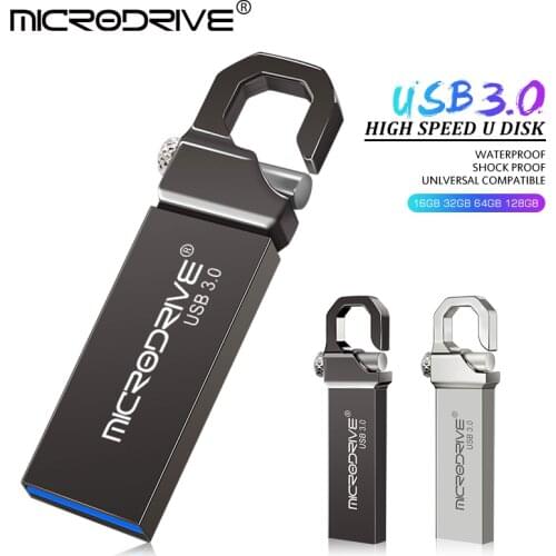 Waterproof metal USB3.0 Flash Drive 16gb 32gb 64gb 128gb flash disk Pendrive флешка usb memory stick USB 3.0 Flash USB Stick
