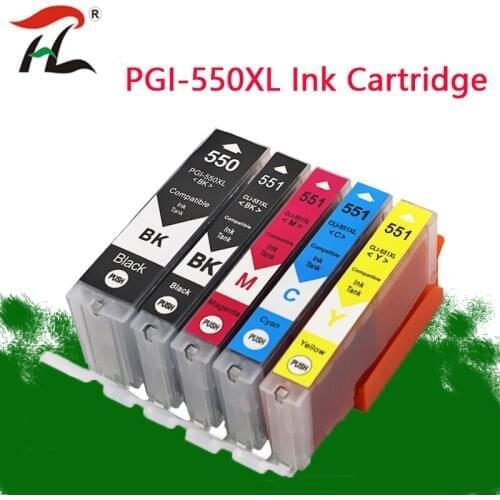 PGI550 CLI551 Compatible Canon CLI 551 PGI 550 Ink Cartridges for Pixma iP7250 iX6850 MG5550 MG5650 MG6450 MG6650 MX725 MX925