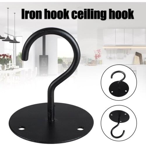 Wrought Iron Ceiling Hook Multipurpose Wall Mounted Hook for Hanging Lantern Planter Wind Chime @LS