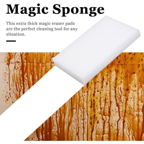 Hot New 100pcs Magic Sponge Cleaning Agent Brush Tools Dust Stain Wall Furniture Ceramic Kitchen Office Bathroom Clean Accessory