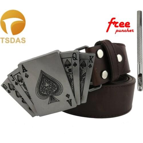 Metal Poker Buckle Belt Buckles Removable Cowboys Tool Belt Buckles Christmas Gift of 2019