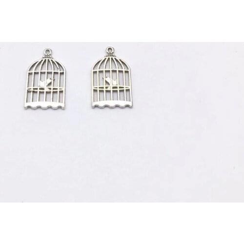 Fashion 25 pcs birdcage pendants fit DIY handmade necklace bracelet charms Jewelry Making finding