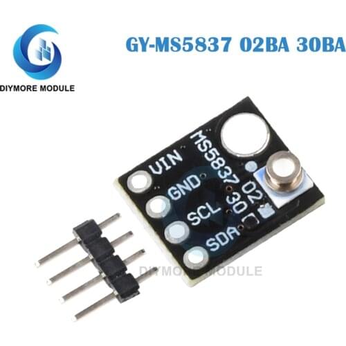 GY-37 MS5837 02BA 30BA High Precision Gas Liquid Waterproof Pressure Sensor Module I2C Interface 24Bit Integrated Digital Sensor
