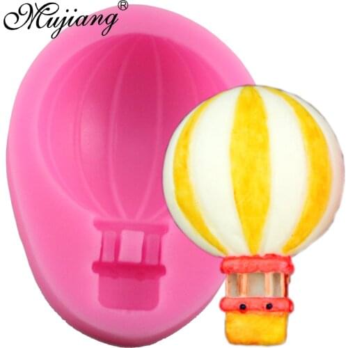 Mujiang Hot Air Balloon Cake Silicone Mold For Fondant Cake Decorating Tools Sugar Craft Christmas Chocolate Candy Moulds