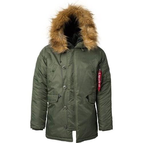 Mens Military Flight Bomber Jacket With Fur Hood Cotton Lined Thick Warm Long Pilot Parkas Thermal Overcoat Windbreaker Tops