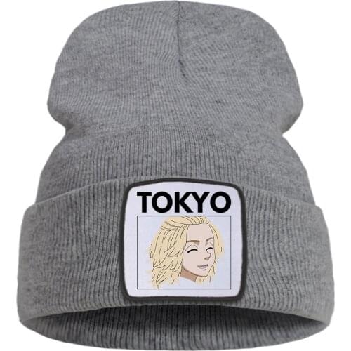 Anime Keep Smile Tokyo Revengers New Man Knitted Hats Manga Warm Outdoor Women Winter Hat Fashion Casual Beanie For Teens