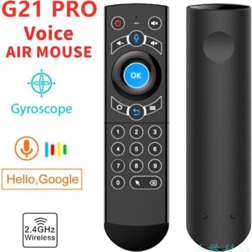 G21 Pro 2.4G Wireless Remote Control For Smart TV Box Raspberry PI PC HTPC Projector IR Controller With Microphone Air Mouse