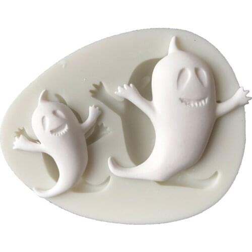 Halloween Series Ghost Silicone Mold Fondant Cake Mold Chocolate Cake Tool K007