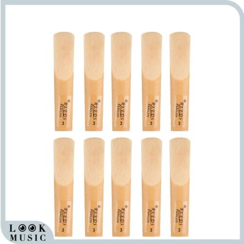 10PCS Strength 3 Saxophone Reeds Soprano Sax Reeds Woodwind Parts & Accessories