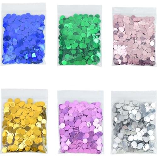 Mixed Color Diameter 6mm Metallic Rose Gold Mini Round Confetti Baby Shower Gender Reveal Birthday Party Decoration