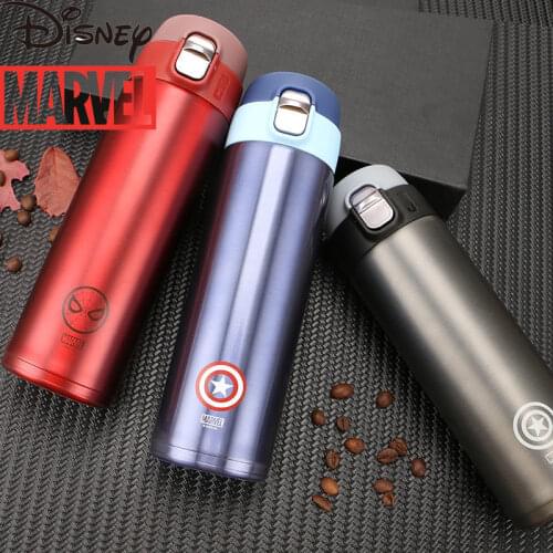 Disney Marvel Iron Man Disney Direct Drinking Thermos Mug for Boys and Girls with Bullet Lid Water Cup Portable