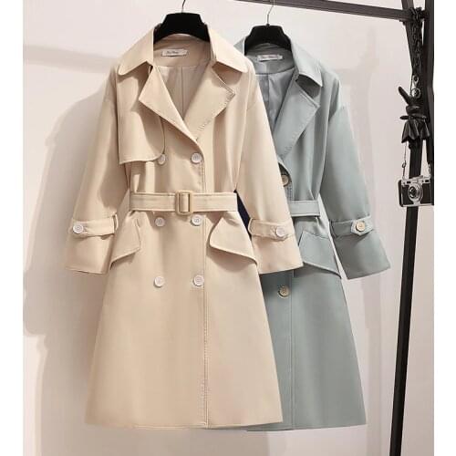 New Arrival Office Lady Womens Windbreakers Fashion Raincoat Kaban Bayan Manteau Femme Hiver 2021 Trench Coat For Women