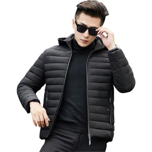Winter Cotton Coat Men Windbreaker Jacket Hooded Mens Jackets And Coats Male Thick Warm Padded Overcoat plus size Clothing