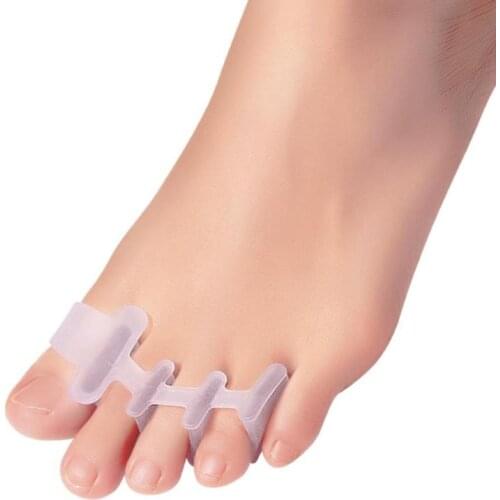1pair Toe Separator Correction Silicone Gel Foot Pedicure Toe Separator Brace Hallux Valgus Correction Feet Care Tool