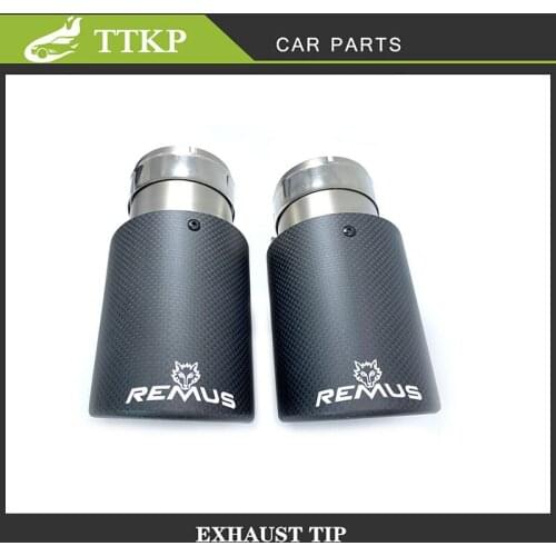 1 piece Remus 57MM-89MM stainless steel Exhaust Muffler End Pipe For Universal Carbon Exhaust tips Modification accessories