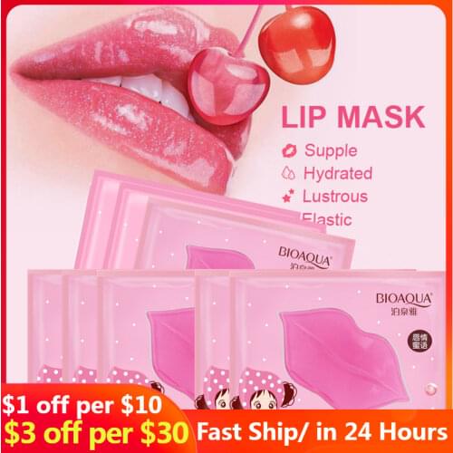 10PCS Collagen Lip Gel Mask Hydrating Pads Lip Enhancer Plumper Moisturizing Exfoliating Lip Anti Wrinkle Essentials