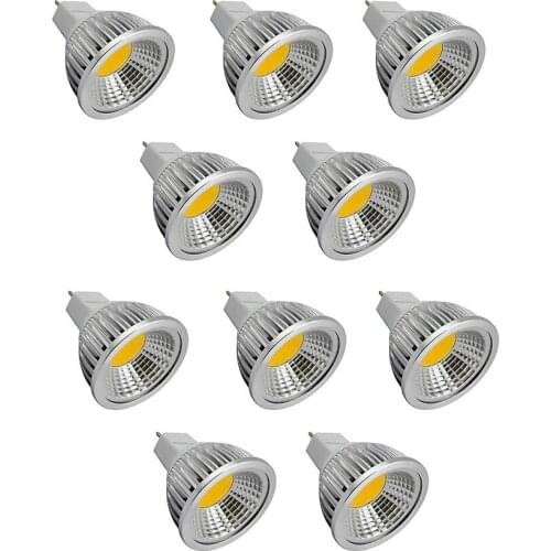 LED bulb MR16 COB spotlight 6W 9W 12W AC/DC12V Warm/Cool White LED Lamp Downlight for living room bedroom lighting 10pcs/lot