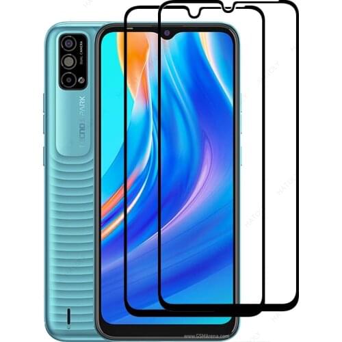 2Pcs For Tecno Spark Go 2021 Glass for Tecno Spark Go 2021 7T Tempered Glass Film Full Cover Screen Protector Protective Glass