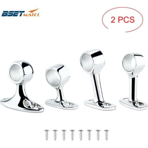 2X Angles 316 Stainless Steel Boat Hand Rail Fitting Marine Railing Support Bracket Tube Stanchion Hardware Yacht Accessories