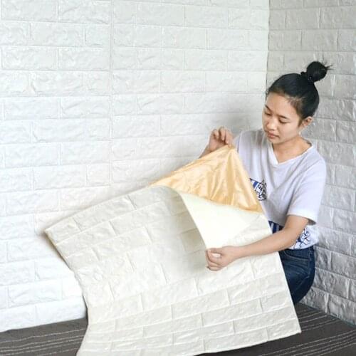 77cm x 70cm 3D Brick PE Foam Wall Sticker Home DIY Wallpaper Panels Room Decal Stone Decoration Embossed Wall Decal Poster