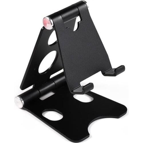 Aluminum Mini Desk Stand Foldable Cell Phone Holder with Silicone Pads For Tablet Snmart Phones