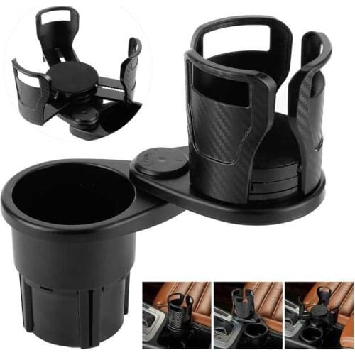 Car Water Cup Holder 2 in 1 360 Rotating Universal Vehicle Seat Bottle Mount Carrier Car accessories