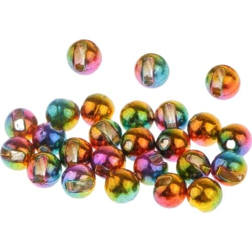 25pcs 5 Colors 4.0mm Nice-Designed Slotted Tungsten Beads Fly Tying Material Fly Fishing Accessories Tackles
