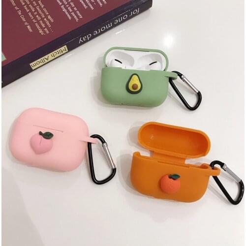 For AirPods Pro Case Cute Avocado Protective shell Silicone Bluetooth Earphone Case For Apple AirPods 3 Charger Box Cover