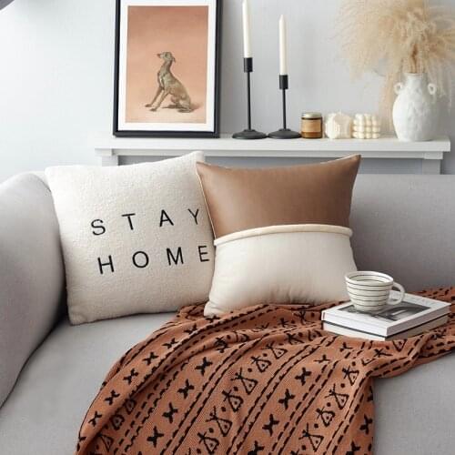 DUNXDECO Cushion Cover Decorative Pillow Case Simple Modern Ice Cream Color Soft Warm Sofa Chair Bedding Coussin