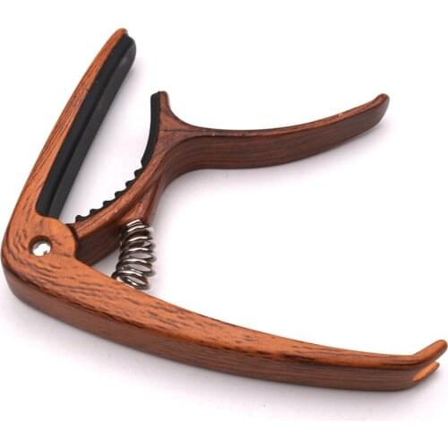 Guitar Capo Tuning Clamp with 2 Pcs (Black Walnut) Wood Guitar Picks Kit For Bass, Electric & Acoustic Guitars