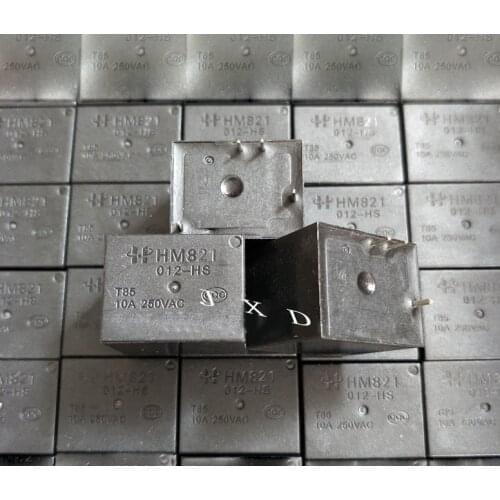 HOT NEW 12V relay HM821 012-HS HM821 012 HS HM821012HS 012HS 12VDC DC12V 12V 10A 4PIN