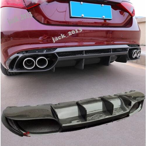 Carbon Fiber Rear Bumper Diffuser Lip For Alfa Romeo giulia 200 280 (Quad exhaus