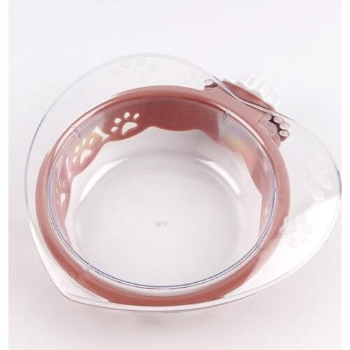 Pet Dog Cat Bowl Transparent Cute Heart Shape Food Water Feeder Dispenser Puppy Feeding Dish Washable for Dogs Cats Pet Supplies