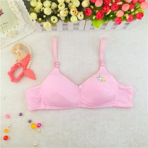Teenage Girls Underwear Childrens Training Bras for Child Young Girl Tank Tops Solid Soft Cotton thin small Bra 12~18 Year Old