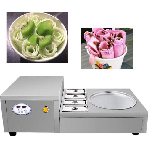 New Arrival Big Dia Pans Fried Ice Cream Machine With 4 Barrels Commercial Desktop Fried Ice Machine