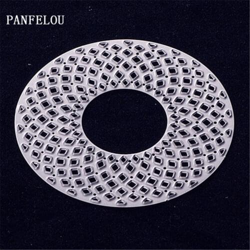 PANFELOU Hollow out the ring Metal craft paper die cutting dies for Scrapbooking/DIY Easter wedding Halloween cards