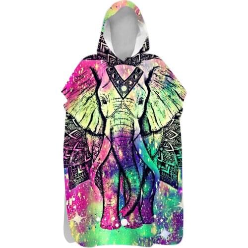 The elephant coloured drawing pattern Beach Bath Towel Kids & Adults Quick Drying Microfiber Swim Pool Wholesale Drop Shipping