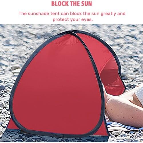 Beach Awning Waterproof Mini Tent Sunshade Auto Open Sunbathing Head Protective Sun Protection Garden Pet Tent with Storage Bag