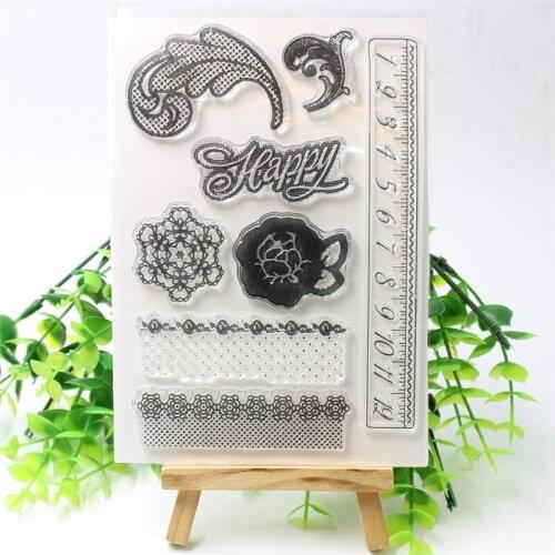 Flowers Transparent Clear Silicone Stamps for DIY Scrapbooking/Card Making/Kids Crafts Fun Decoration Supplies 322
